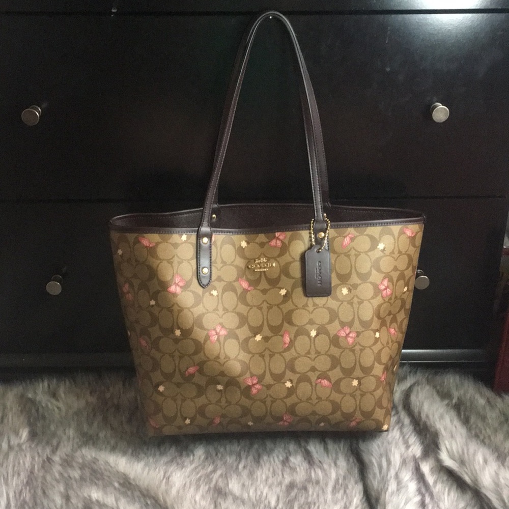 Coach reversible tote